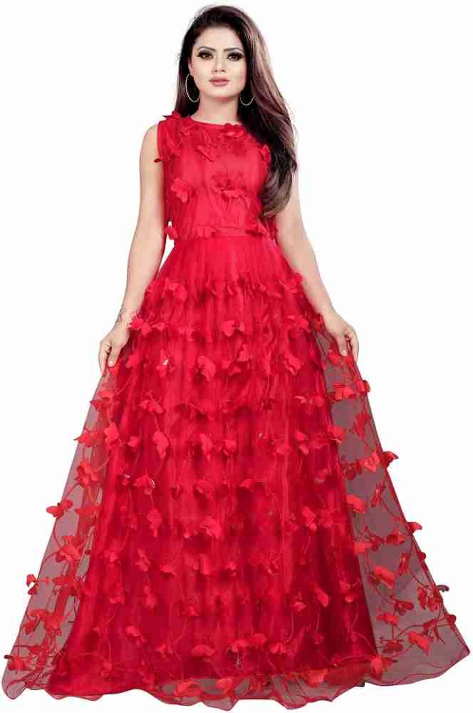 ACTIVE Women Gown Red Dress Buy ACTIVE Women Gown Red Dress Online at Best Prices in India Flipkart