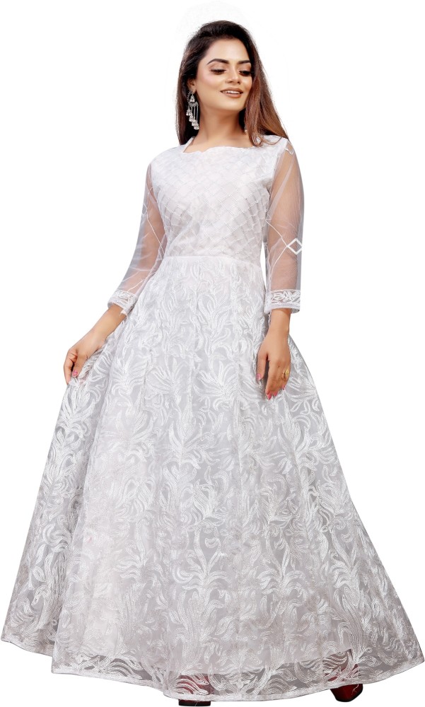 Flipkart white gown best sale