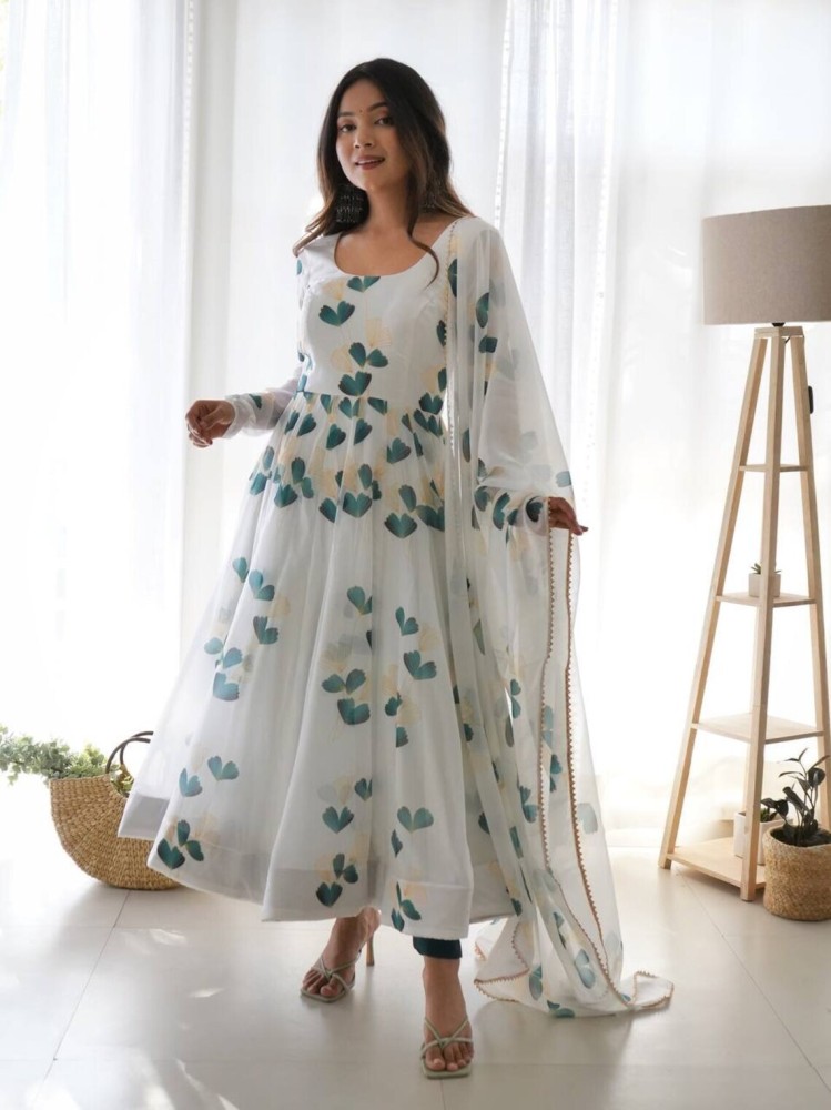 Floral hotsell anarkali gown