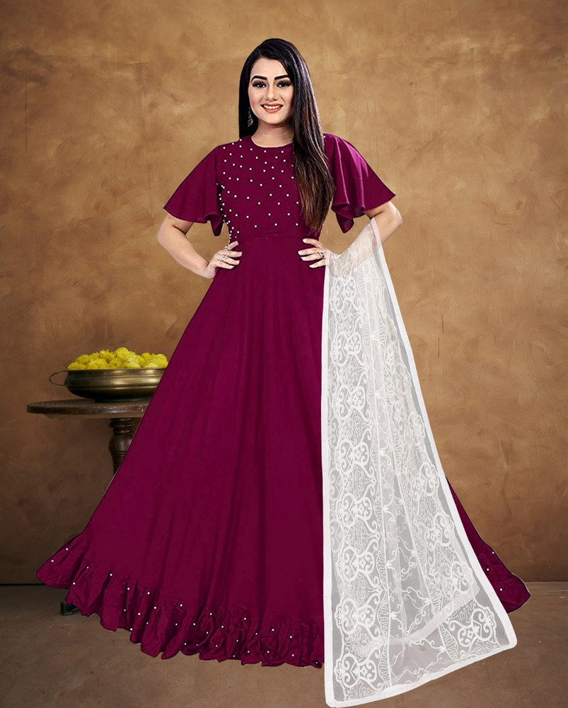 MISS CLOTHING Flared A line Gown Price in India Buy MISS