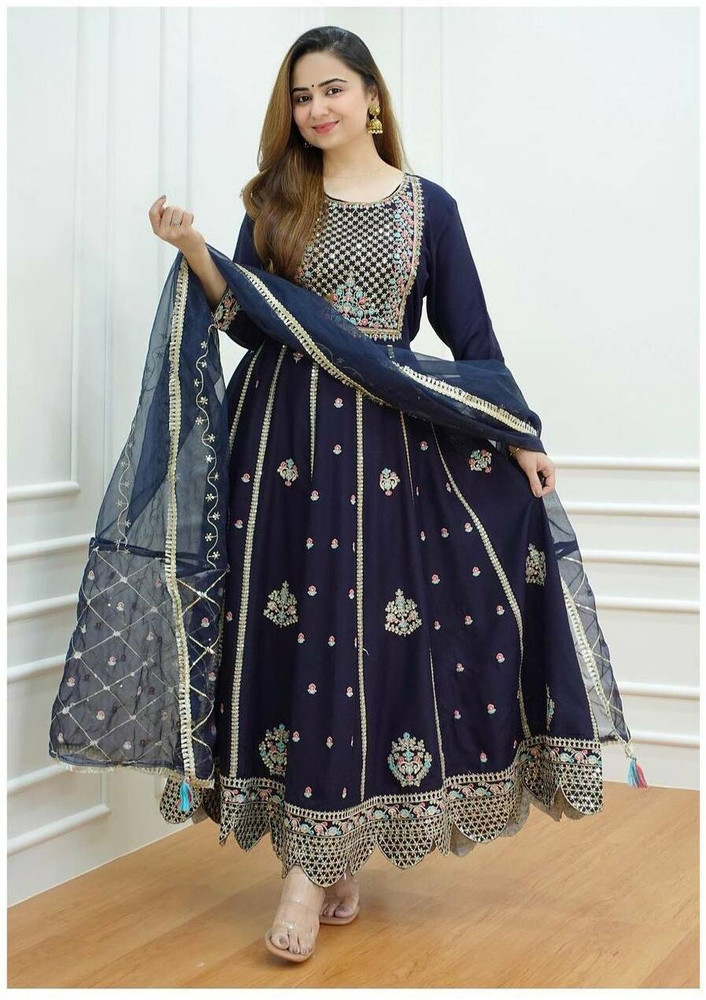 mixcard Embroidered Anarkali Kurta Bottom Dupatta Set Buy mixcard Embroidered Anarkali Kurta Bottom Dupatta Set Online at Best Prices in India Flipkart