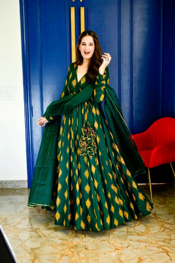 Anarkali dress outlet green