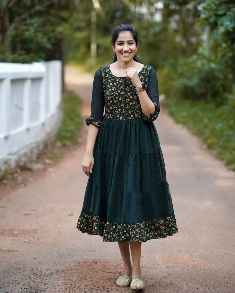VIRAJ FASHION Flared A line Gown Price in India Buy VIRAJ FASHION Flared A line Gown online at Flipkart