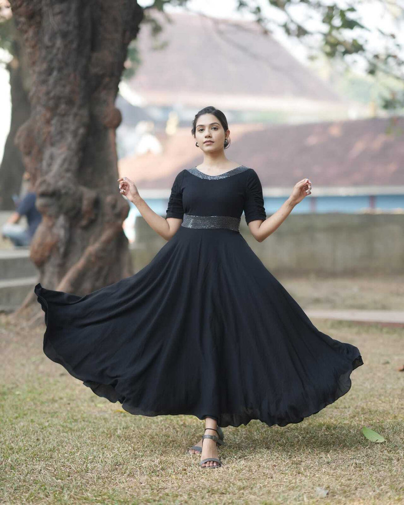 Tripot Designer Flared A line Gown Price in India Buy Tripot