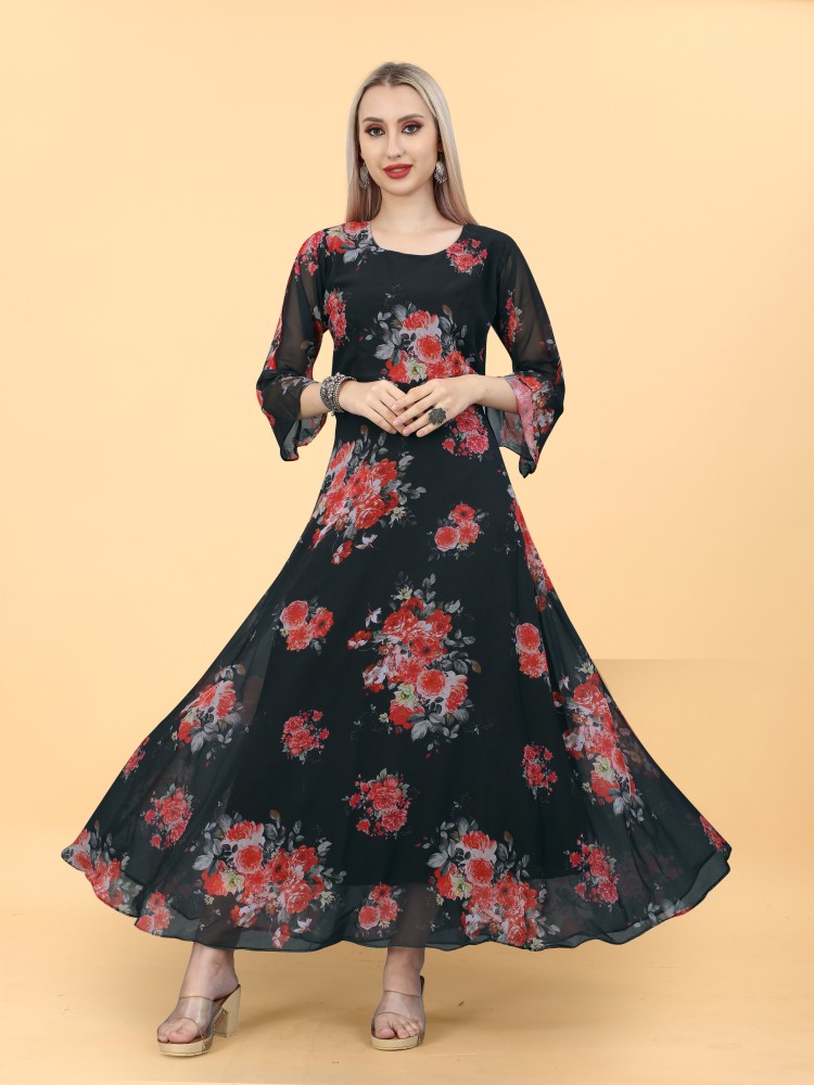 Saree gown outlet flipkart