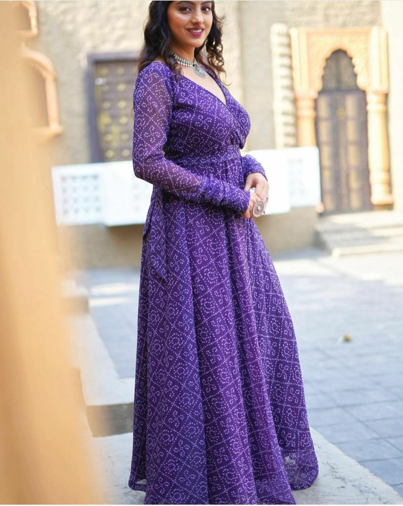 KDG fashion Women Fit and Flare Purple White Dress Buy KDG