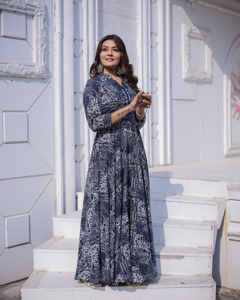 MAYUKRISHNA FlaredAline Gown Price in India  Buy MAYUKRISHNA FlaredAline  Gown online at Flipkartcom