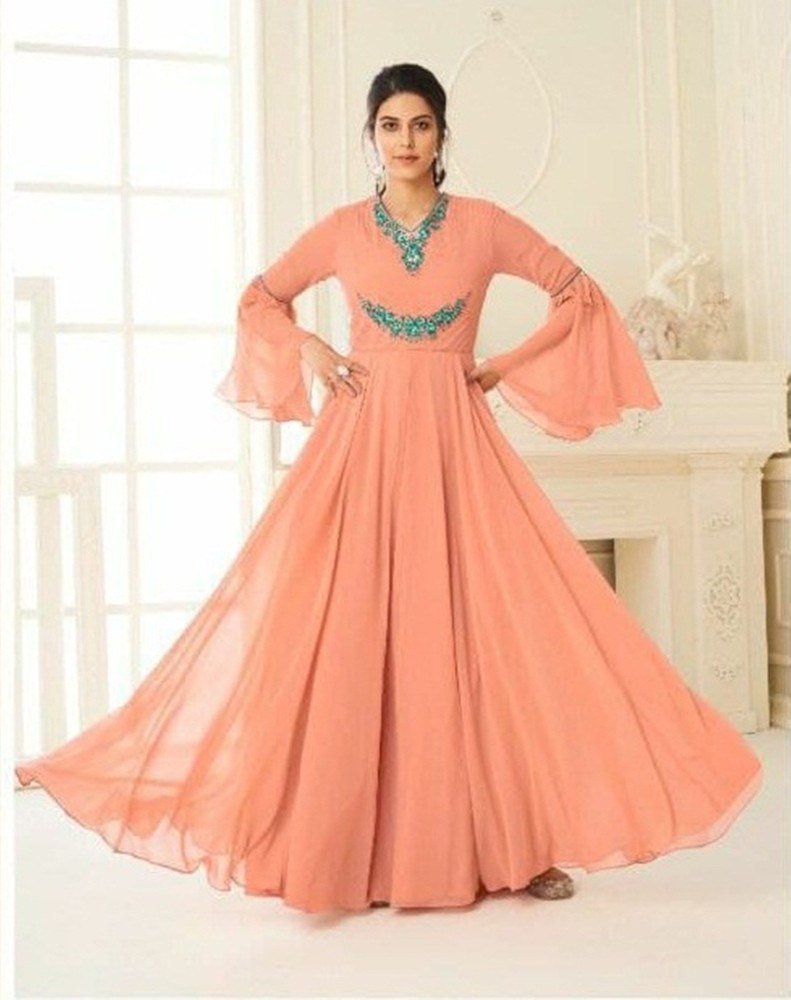 Vintage Colour FlaredAline Gown Price in India  Buy Vintage Colour FlaredAline  Gown online at Flipkartcom