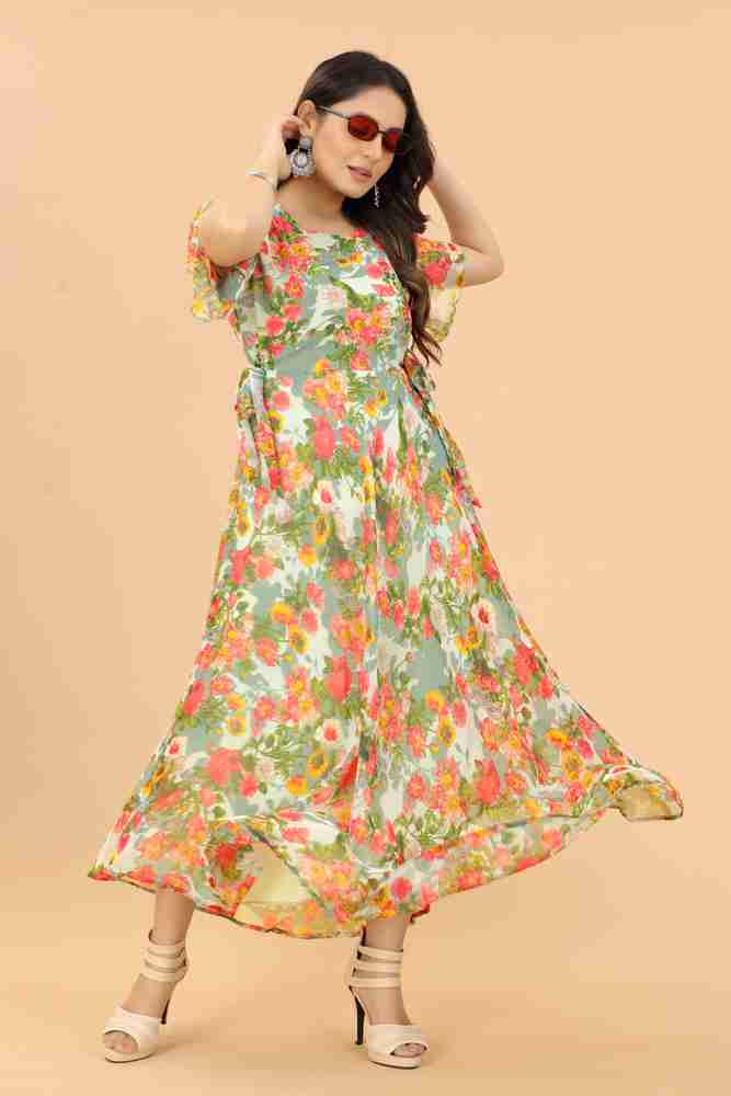 Simple store printed gown