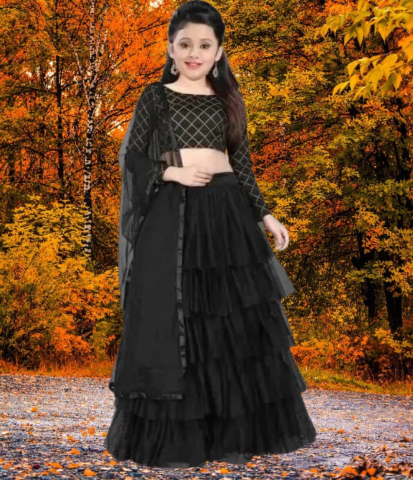 RUDKI ENTERPRISE Girls Lehenga Choli Western Wear Self Design Lehenga Choli and Dupatta Set Price in India Buy RUDKI ENTERPRISE Girls Lehenga Choli Western Wear Self Design Lehenga Choli and Dupatta