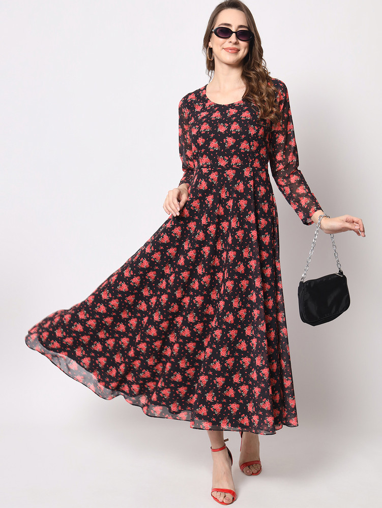 Vintage Colour Flared A line Gown Price in India Buy Vintage Colour Flared A line Gown online at Flipkart