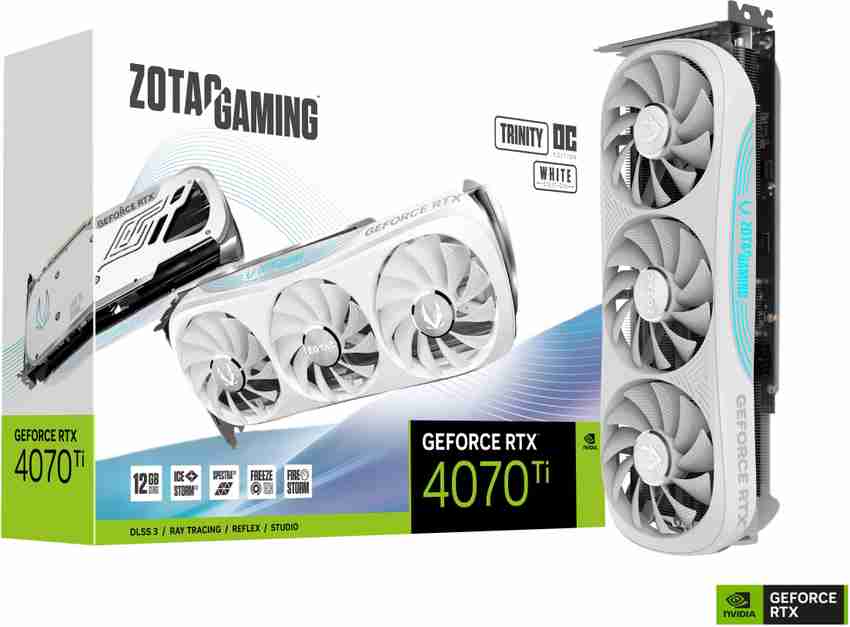 ZOTAC GAMING GeForce RTX 4070 Ti Trinity OC White Edition GDDR6X 