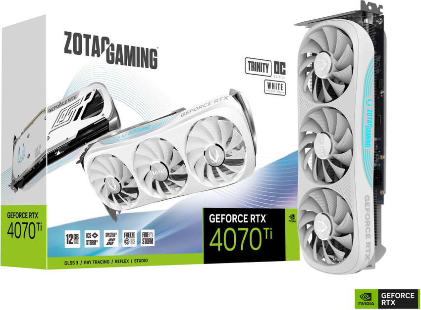 ZOTAC GAMING GeForce RTX 4070 Ti Trinity OC White Edition GDDR6X 
