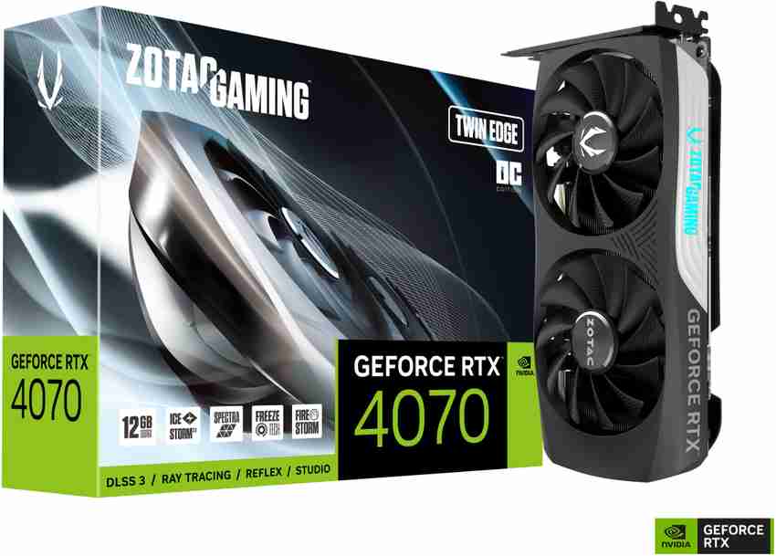 ZOTAC NVIDIA GAMING GeForce RTX 4070 Twin Edge OC 12 GB GDDR6X Graphics  Card - ZOTAC : Flipkart.com