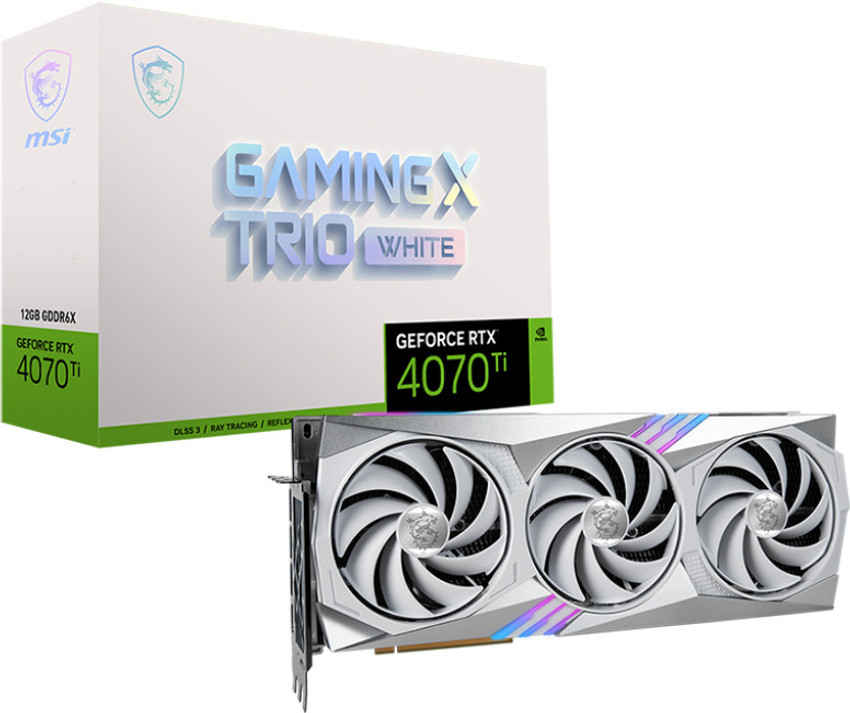 MSI NVIDIA GeForce RTX 4070 Ti GAMING X TRIO WHITE 12G 12 GB 