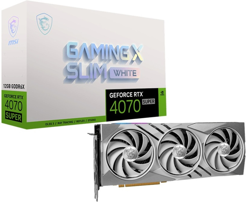 MSI GeForce RTX 4070 SUPER 12G GAMING X SLIM WHITE GDDR6X 12 GB 