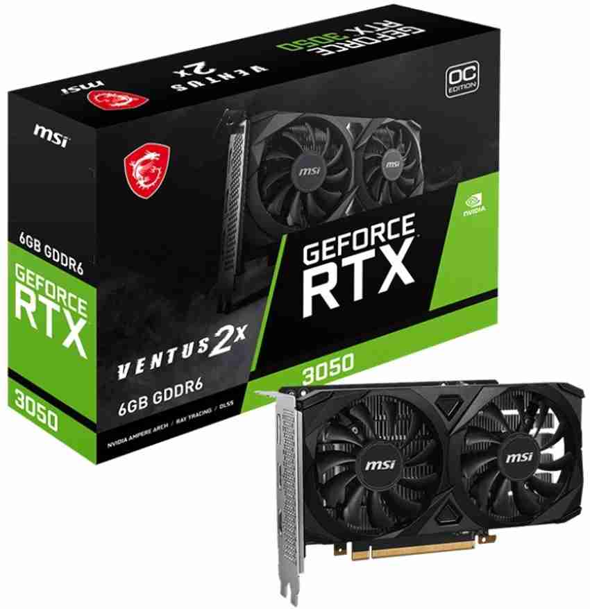 MSI GeForce RTX 3050 VENTUS 2X 6G OC GDDR6 6 GB NVIDIA Chipset 96 