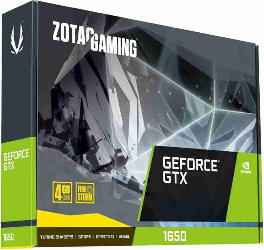 ZOTAC NVIDIA GAMING GEFORCE GTX1650 DUAL FAN 4 GB GDDR6 Graphics Card -  ZOTAC : Flipkart.com