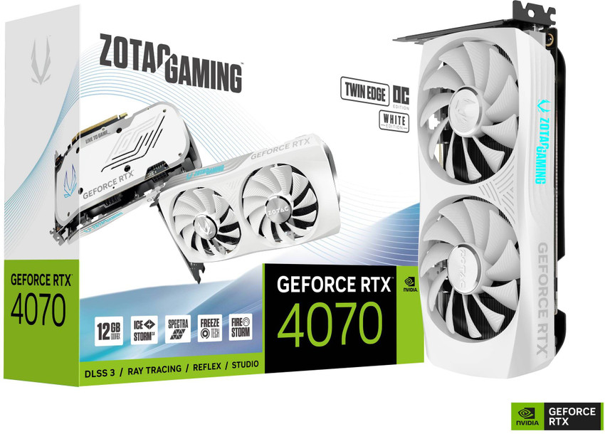 ZOTAC GEFORCE RTX 4070 Twin Edge OC White Edition GDDR6X 12 GB  