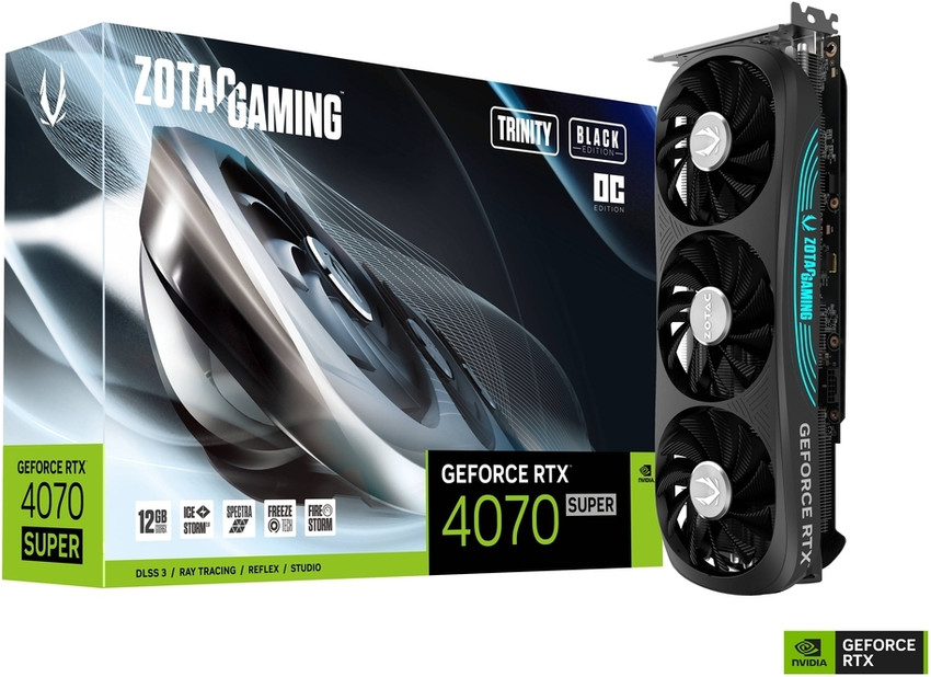 ZOTAC NVIDIA GAMING GEFORCE RTX 4070 SUPER TRINITY OC BLACK ED 