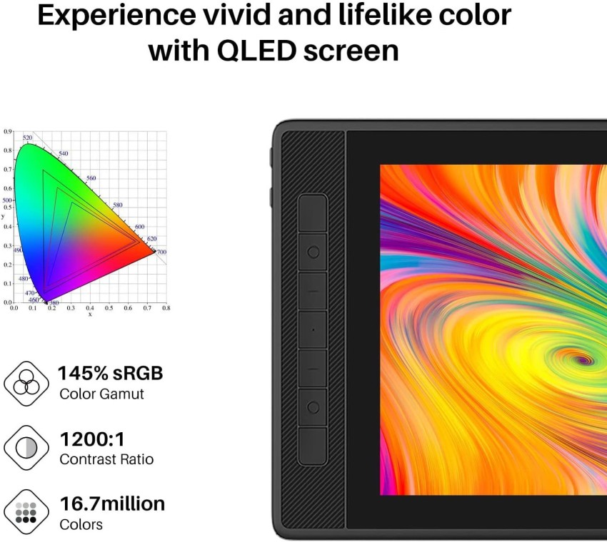 HUION GT1302 Kamvas Pro 13 2.5K QHD 13.33 x 6.55 inch Graphics Tablet Price  in India - Buy HUION GT1302 Kamvas Pro 13 2.5K QHD 13.33 x 6.55 inch  Graphics Tablet online at Flipkart.com