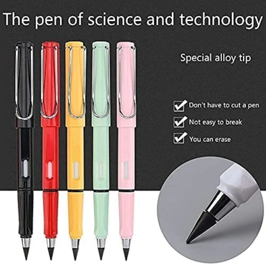  50 Pcs Inkless Pencil Reusable Everlasting Pencil with Eraser  Colorful Pencils Forever Pencil Included 20 Pcs Inkless Pencil with 30 Pcs  Replaceable Graphite Nib for Home School Office Writing Drawing : Office  Products