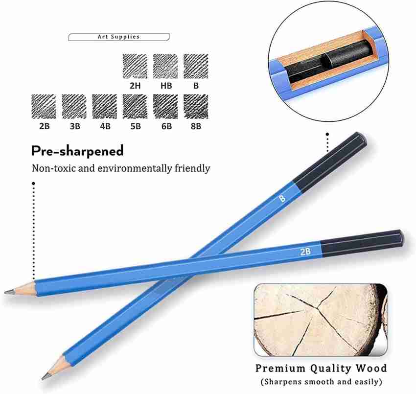 Soucolor Sketch Pencil 41 Pcs Professional Drawing Supplies  Sketching Art Kit Pencil Set Pencil - Sketching Art Kit