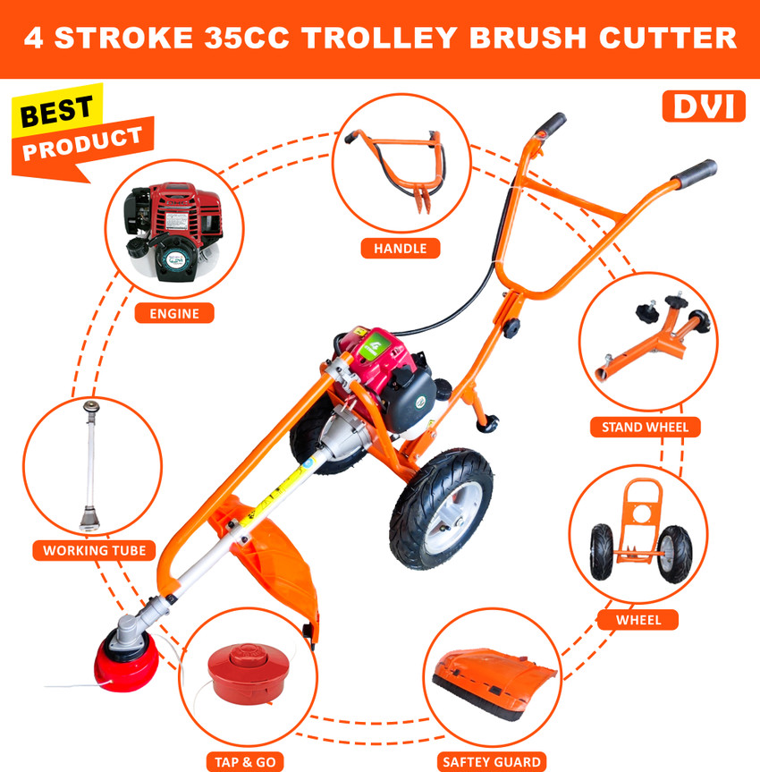 DVI GX35 35cc 4 stroke Trolley Brush Cutter Grass used for