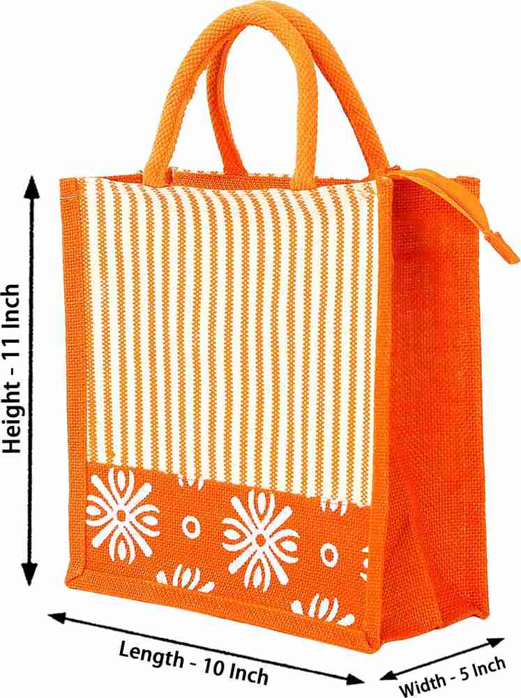 SB Combo Pack Of 3 Printed Eco friendly Jute Bags with Zip Closure Orange Pack of 3 Grocery Bags Price in India Buy SB Combo Pack Of 3 Printed Eco friendly Jute Bags