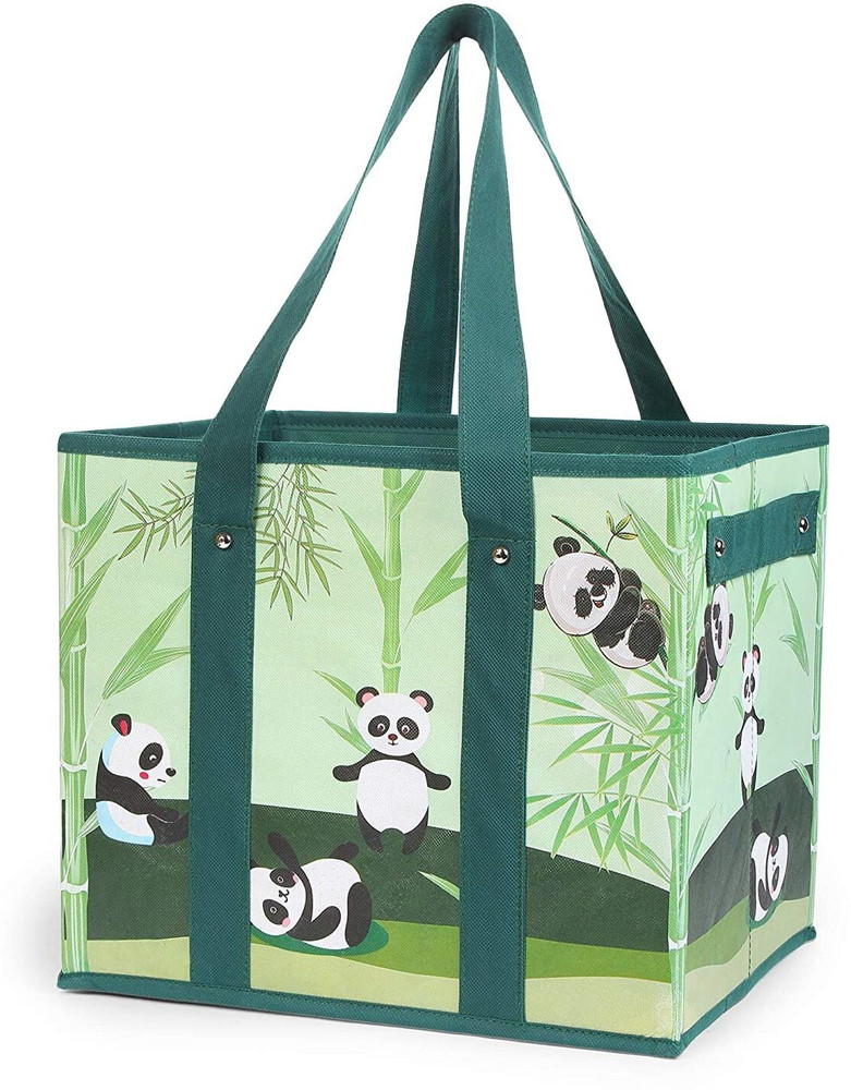 DOUBLE R BAGS Reusable Grocery Shopping Bags Boxes Totes Foldable Heavy Duty Water Resistant Collapsible Storage Box Baskets Bins for Groceries Toys Clothes Books Stand Upright Grocery Bag Price in In...