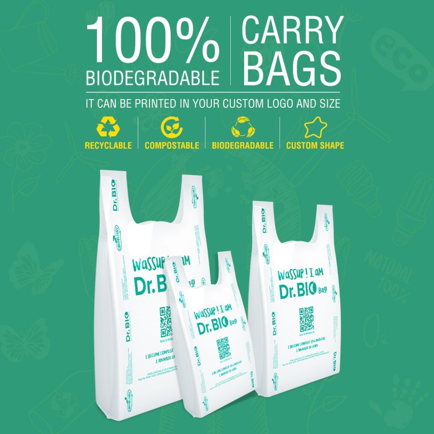 Clean India Bio-Degradable Garbage Bag 29 x 39 Inch - Plastic Dustbin Bag  in Green Color (1 Packet) | Eco-Friendly Waste Disposal Solution