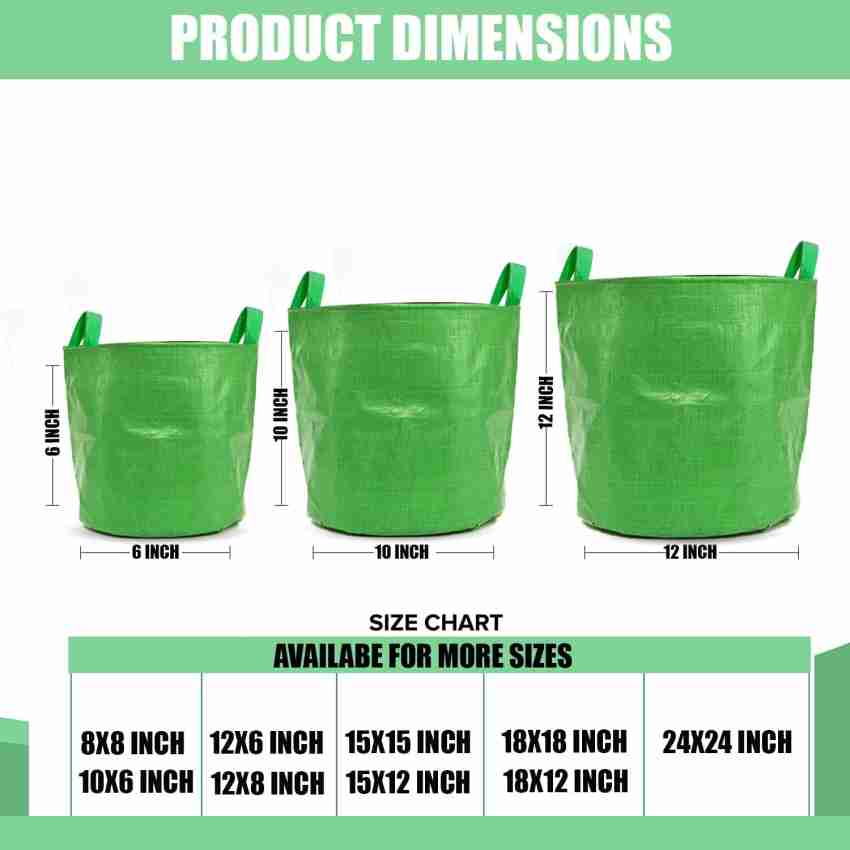 Grow Bag Size Chart