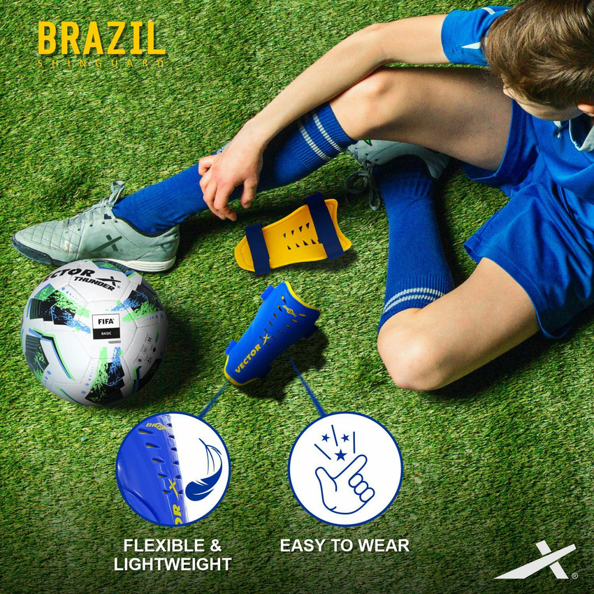 VECTOR X BRAZIL Football Shin Guard - Buy VECTOR X BRAZIL Football