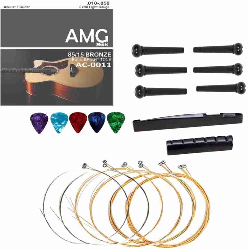 AMG Music Acoustic Guitar String Set Lightweight Stainless steal