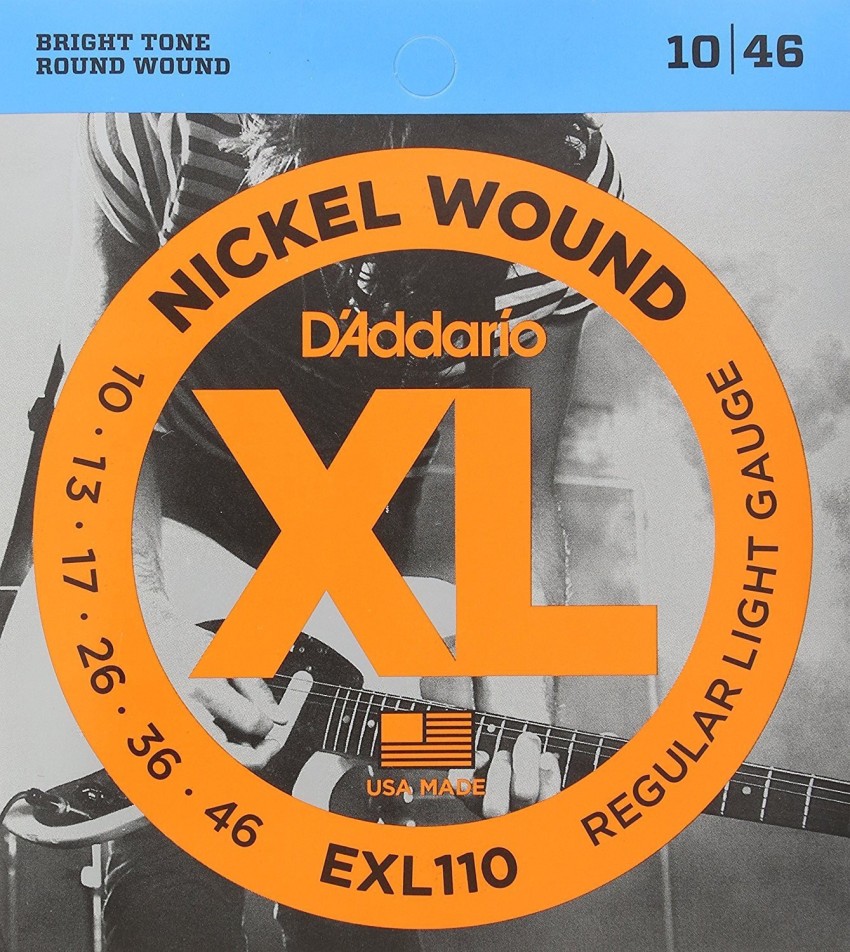 D ADDARIO Electric Elec. Guitar Strings Set .010 .046 EXL110 Guitar String