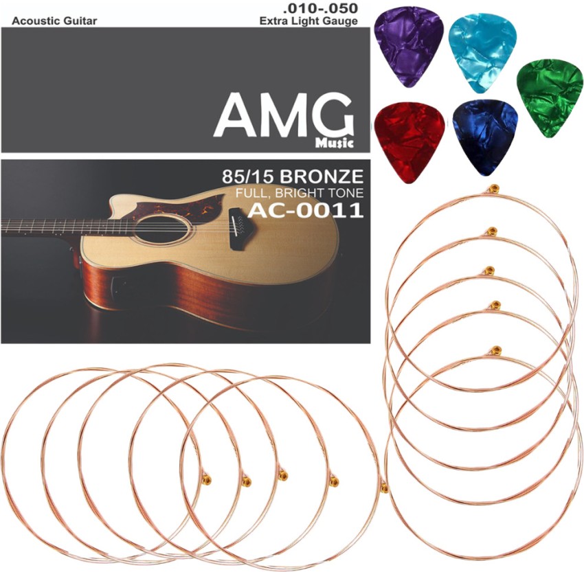 Urban Infotech Acoustic Guitar G 3rd Bronze Strings with 5 Picks