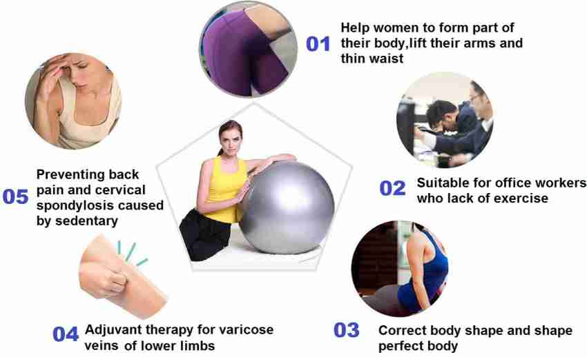 LACOPINE 65cm Exercise Ball Birthing Ball Gym Ball Thick Stability