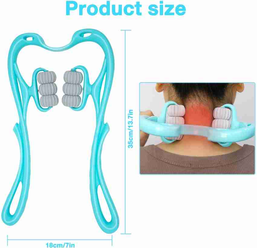 Neck Massager Roller Six-Wheel Plastic Shoulder Trigger Point Therapy  Relaxation