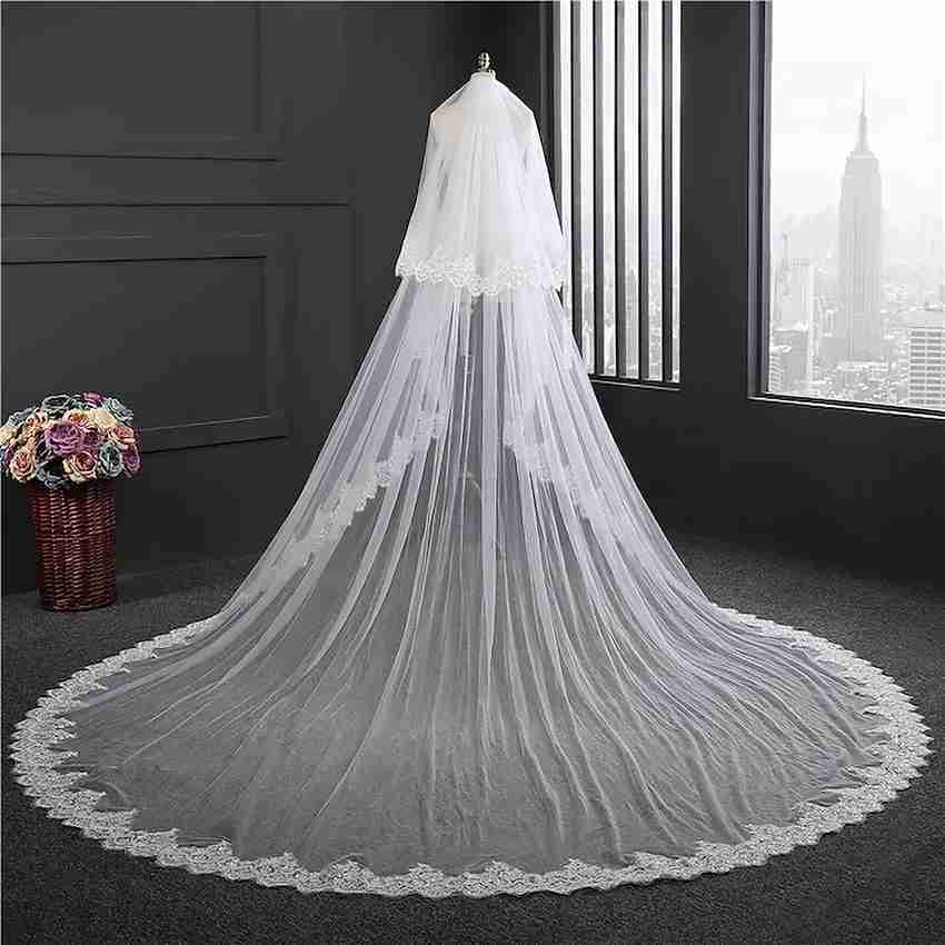 Full length online bridal veil