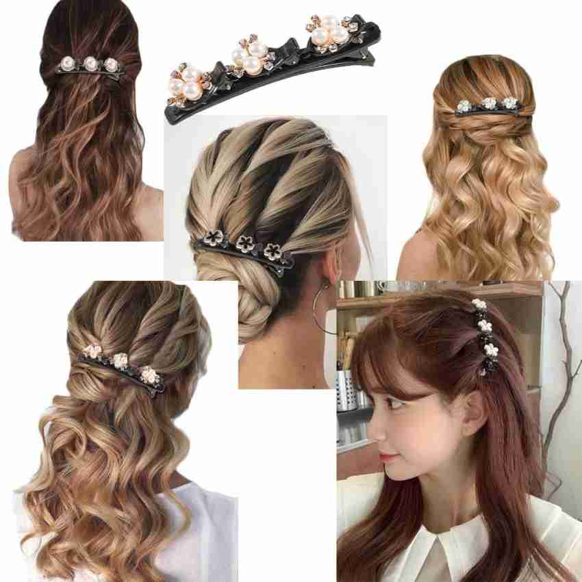 4PC Sparkling Crystals Hair Clips For Women Hair Barrettes For