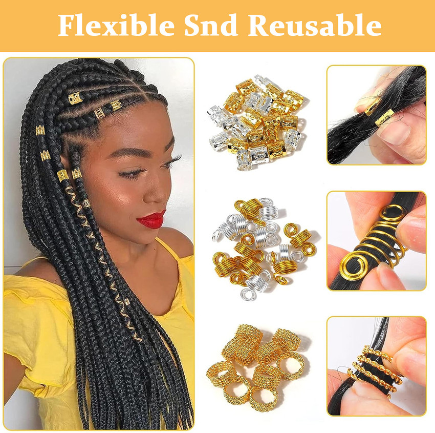 HANNEA 262pcs Hair Jewelry for Women Braids Dreadlocks Hair Braiding Charms Assorted Hair Accessory Set Price in India Buy HANNEA 262pcs Hair Jewelry for Women Braids Dreadlocks Hair Braiding Charms A...
