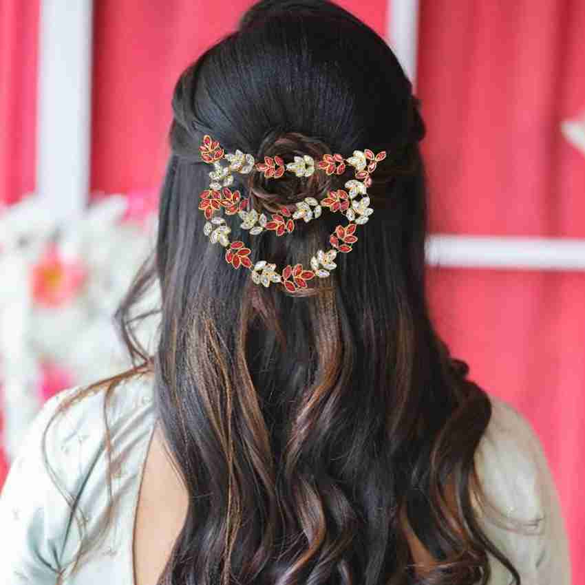 Rose Petals Alloy Hair Chain Accessories For Women Girls Hair band