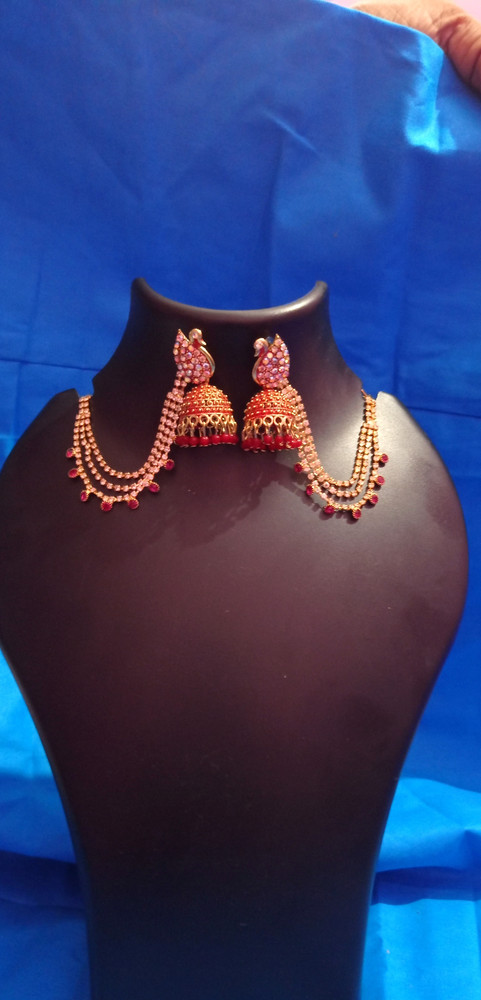 kak Traditional Hair Chain Mattal Earrings for Women s Girls
