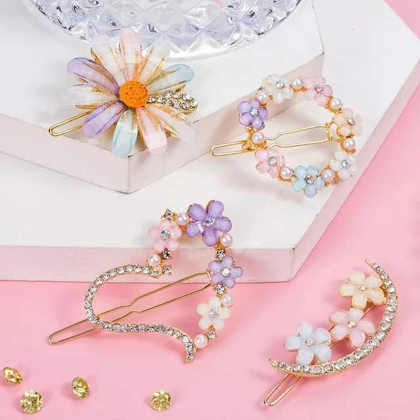 Crystal hair grips deals