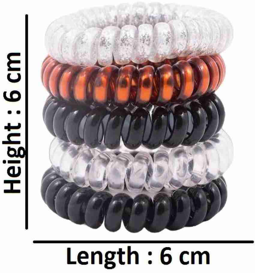 Jewelz Multi-colored Spiral Elastic Plastic Hair Tie Rubber Bands for Girls  & Women Rubber Band Price in India - Buy Jewelz Multi-colored Spiral  Elastic Plastic Hair Tie Rubber Bands for Girls 