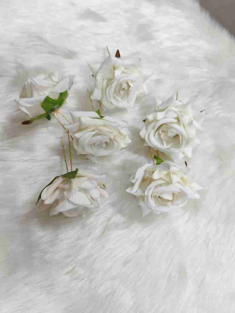 White rose hair accessories discount