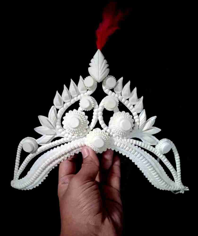 BengCraft Bengali Wedding Bridal Shola Crown Mukut Topor Sola