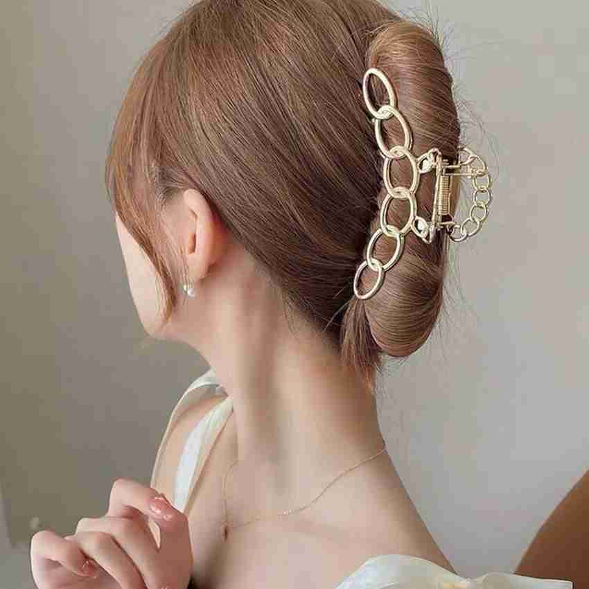 VAGHBHATT Gold Plated Matel Hair Claw Clip Beautiful Hair