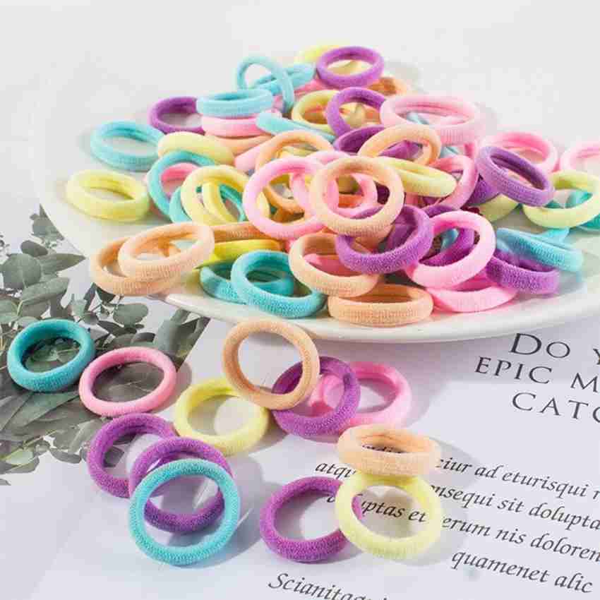  200 Pack Baby Girls Hair Ties Mini Scrunchies Multicolor  Seamless Elastics Hair Bands For Little Girl Ponytail Holder : Baby