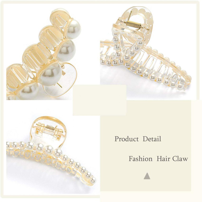 Myra Collection 3 Pcs Stylish Different Pearl Mix Plastic Hair Clutches For  Girls Hair Claw Price in India - Buy Myra Collection 3 Pcs Stylish  Different Pearl Mix Plastic Hair Clutches For